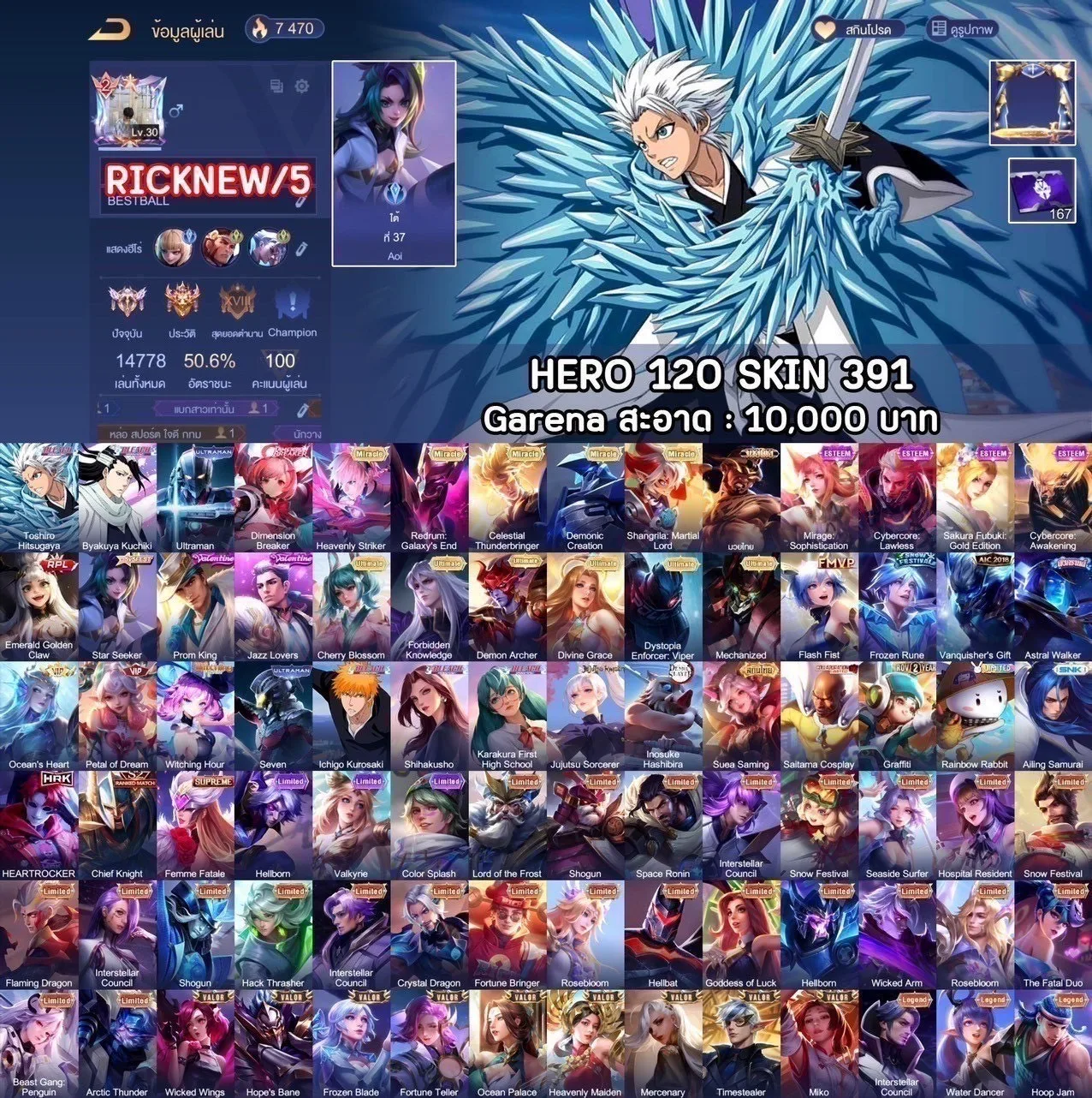 Hero 120 Skin 391 - Garena RoV