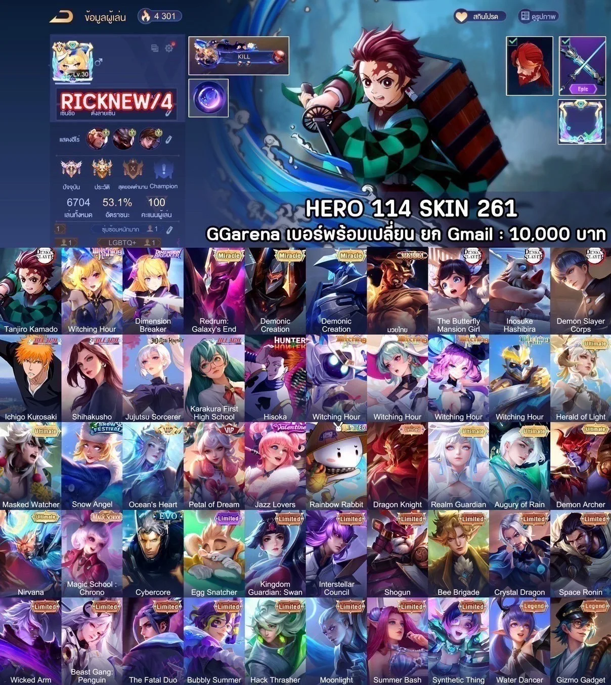 Hero 114 Skin 261 - Garena RoV